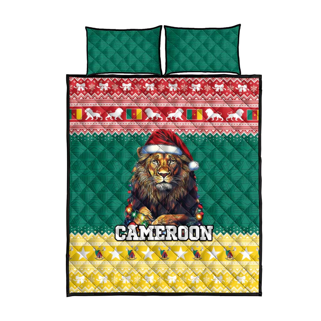 Cameroon Christmas Quilt Bed Set Lion African Santa LT15