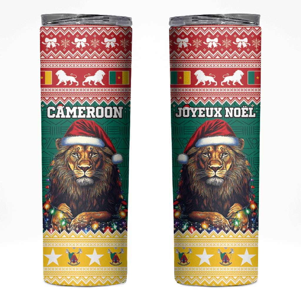 Cameroon Christmas Skinny Tumbler Lion African Santa LT15