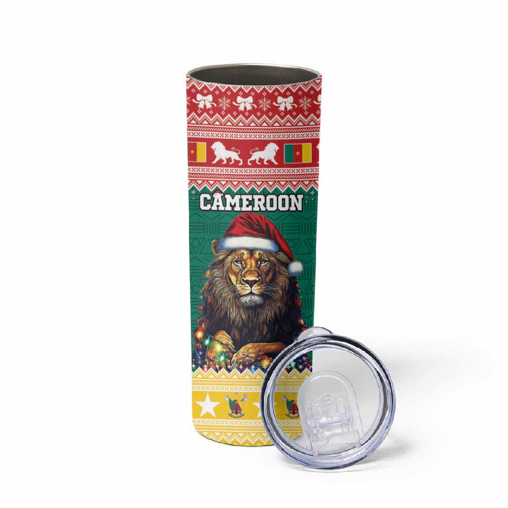 Cameroon Christmas Skinny Tumbler Lion African Santa LT15