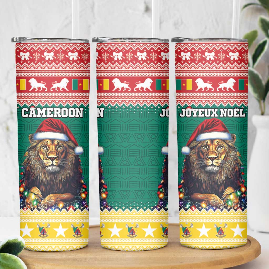 Cameroon Christmas Skinny Tumbler Lion African Santa LT15