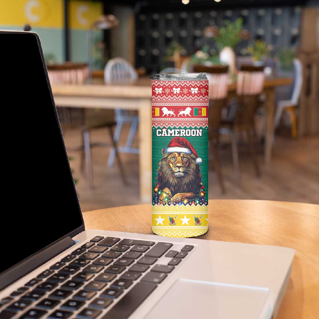Cameroon Christmas Skinny Tumbler Lion African Santa LT15