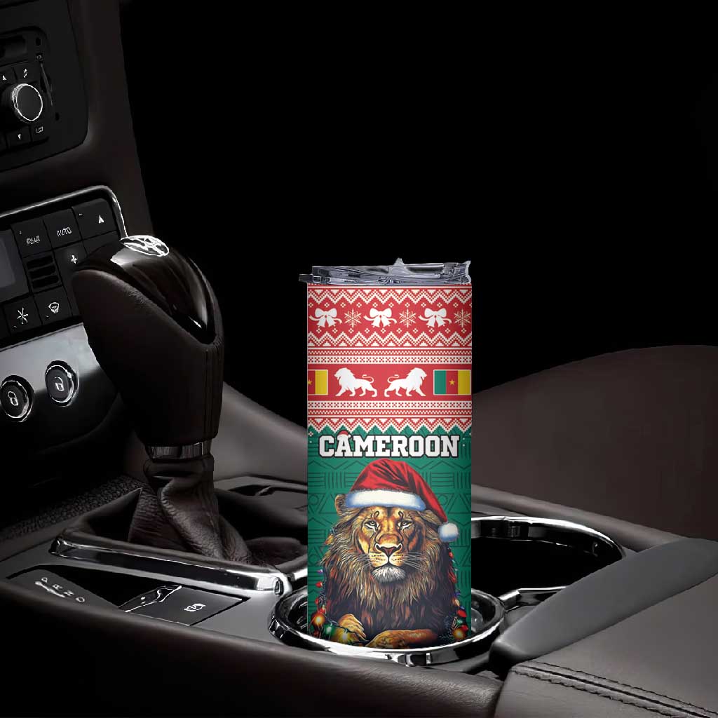 Cameroon Christmas Skinny Tumbler Lion African Santa LT15