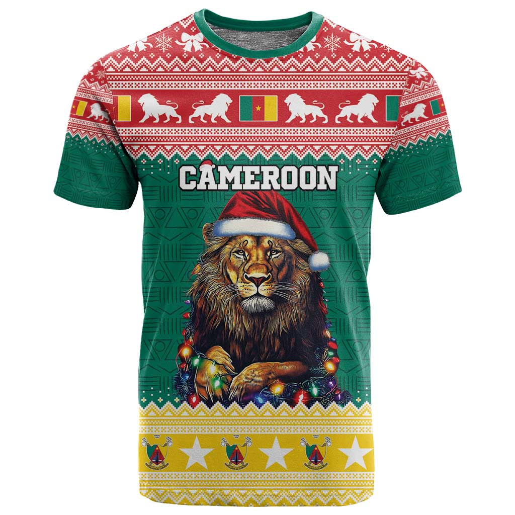 Cameroon Christmas T shirt Lion African Santa LT15