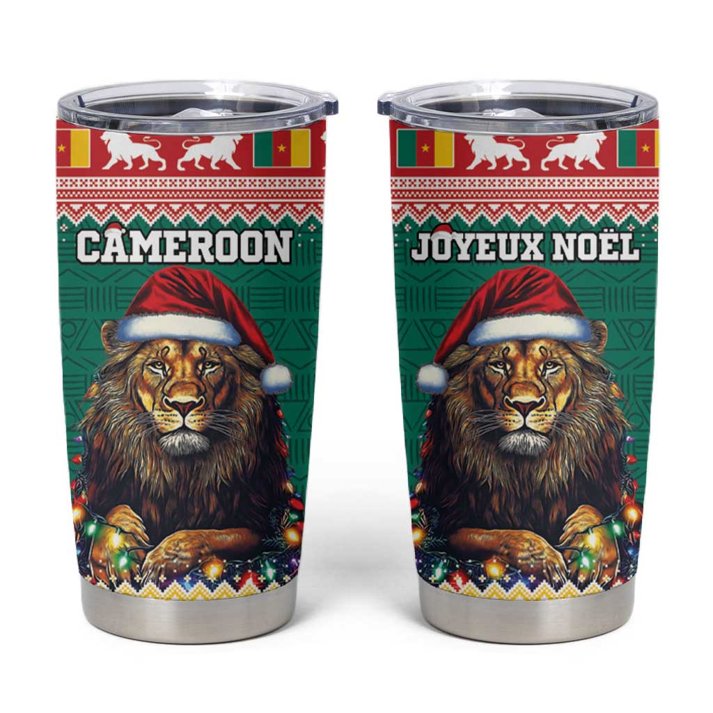 Cameroon Christmas Tumbler Cup Lion African Santa LT15