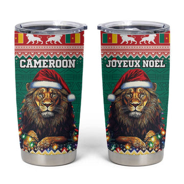 Cameroon Christmas Tumbler Cup Lion African Santa LT15