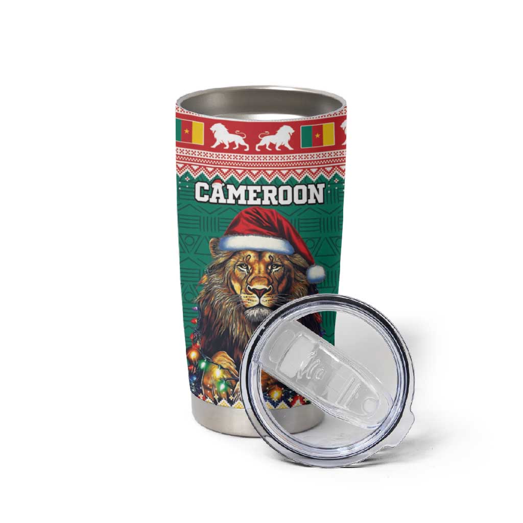 Cameroon Christmas Tumbler Cup Lion African Santa LT15