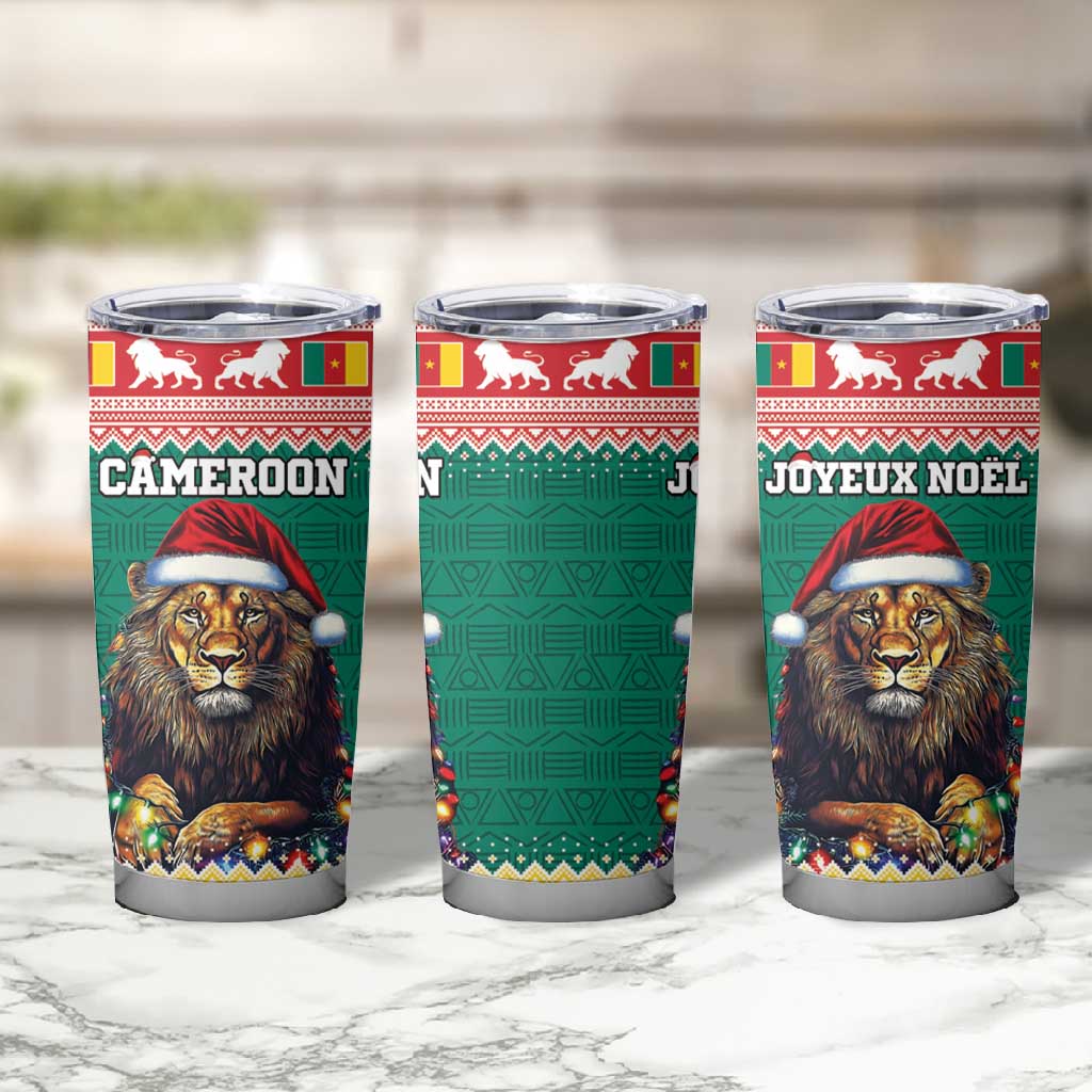 Cameroon Christmas Tumbler Cup Lion African Santa LT15