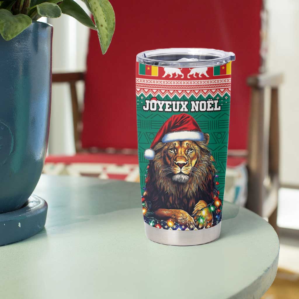 Cameroon Christmas Tumbler Cup Lion African Santa LT15