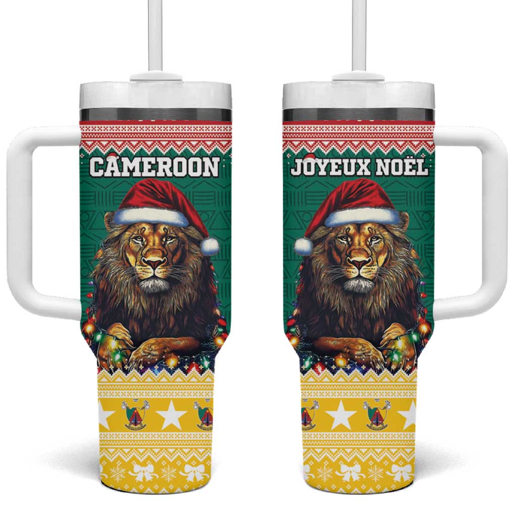 Cameroon Christmas Tumbler With Handle Lion African Santa LT15