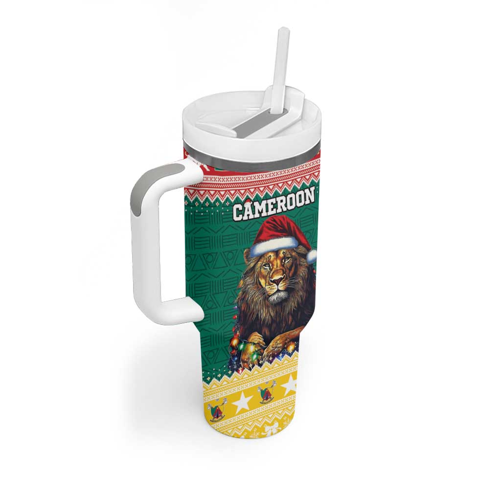 Cameroon Christmas Tumbler With Handle Lion African Santa LT15
