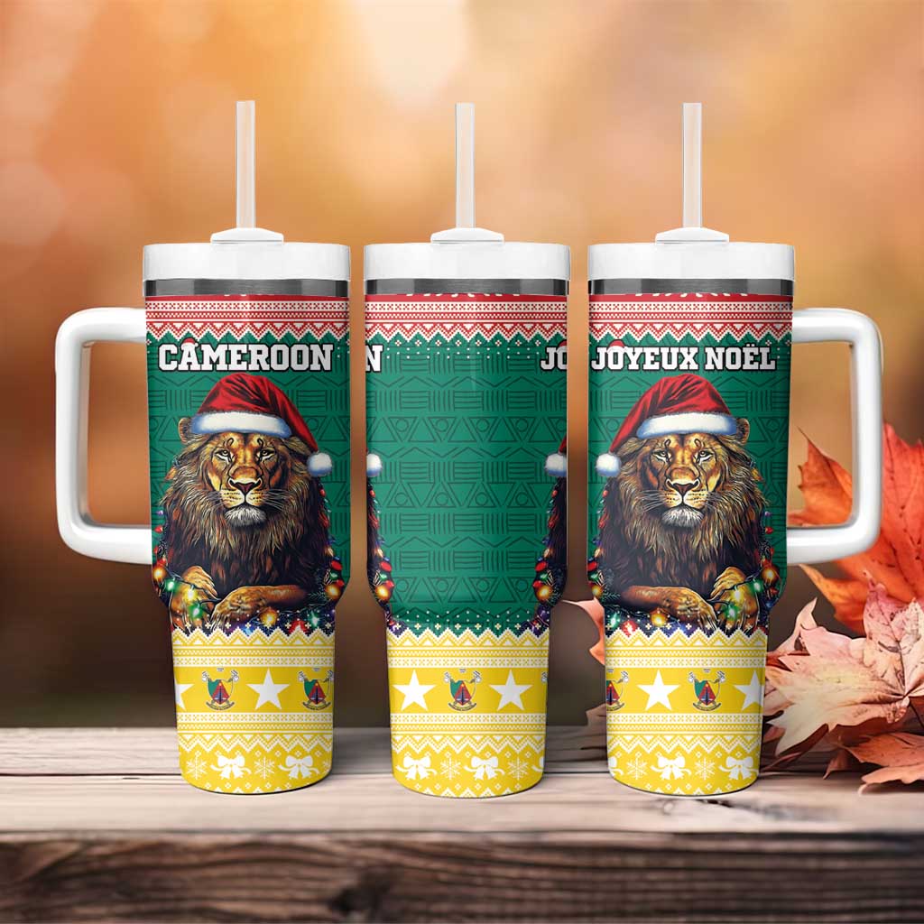 Cameroon Christmas Tumbler With Handle Lion African Santa LT15
