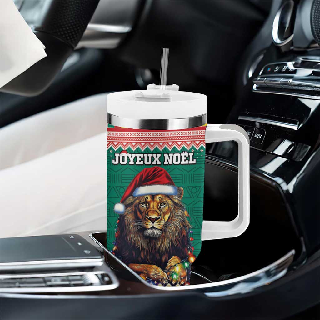 Cameroon Christmas Tumbler With Handle Lion African Santa LT15