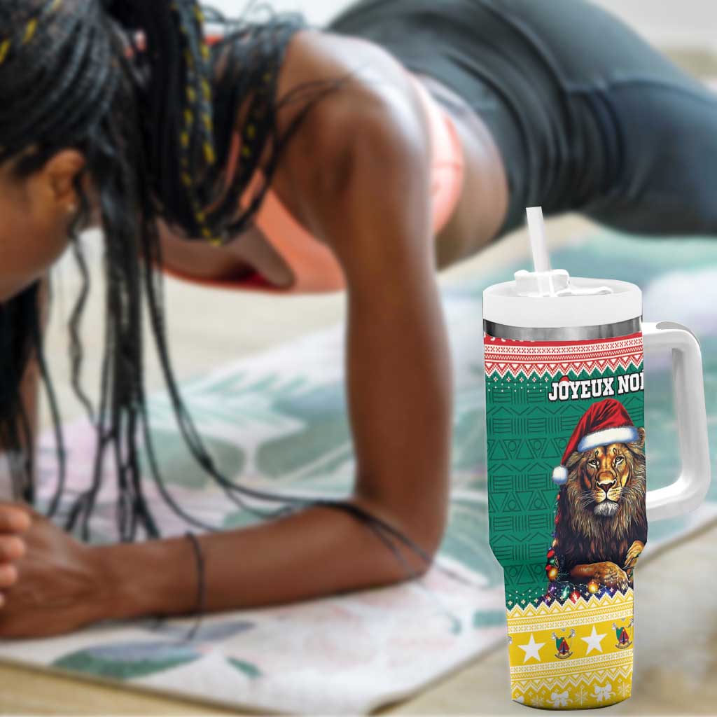 Cameroon Christmas Tumbler With Handle Lion African Santa LT15