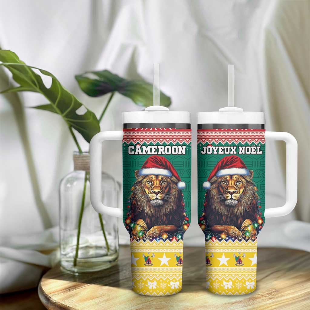 Cameroon Christmas Tumbler With Handle Lion African Santa LT15