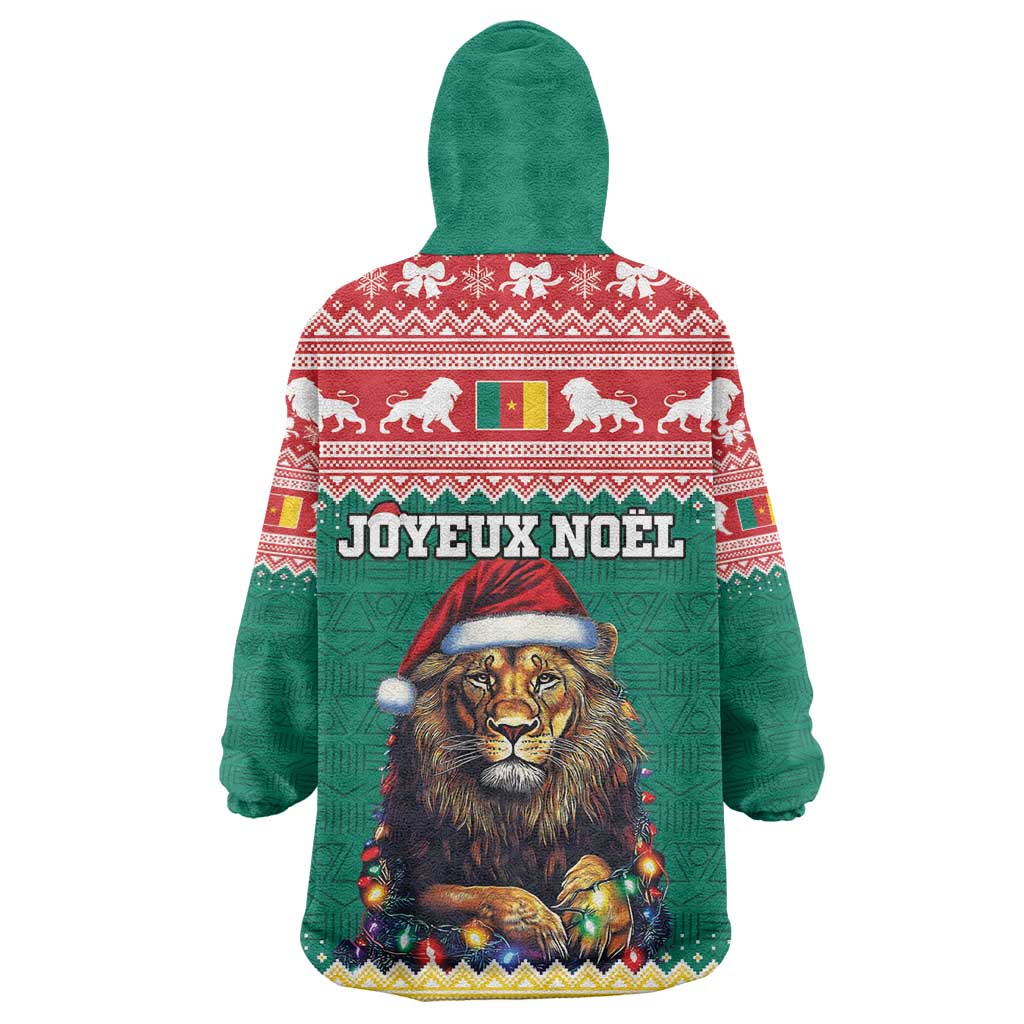 Cameroon Christmas Wearable Blanket Hoodie Lion African Santa LT15