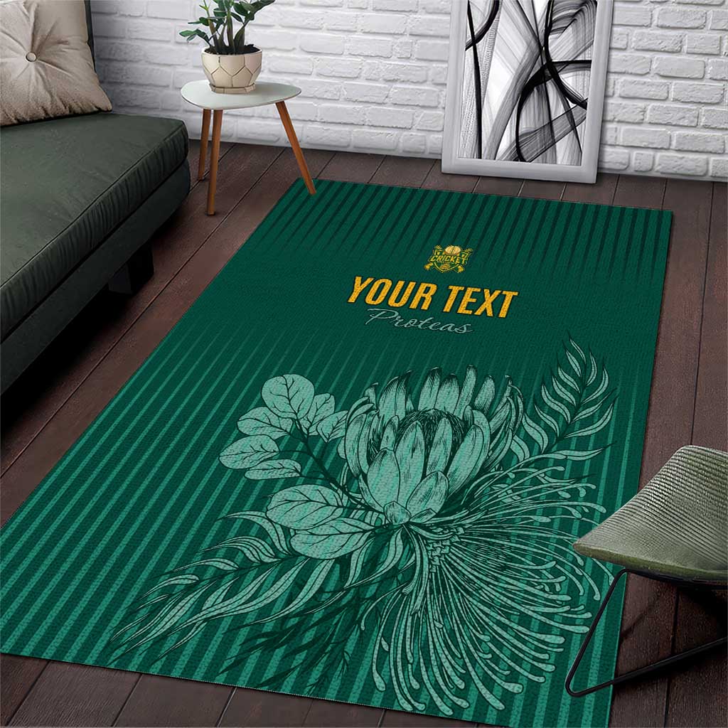 Custom South Africa Cricket Area Rug Come On Proteas LT15