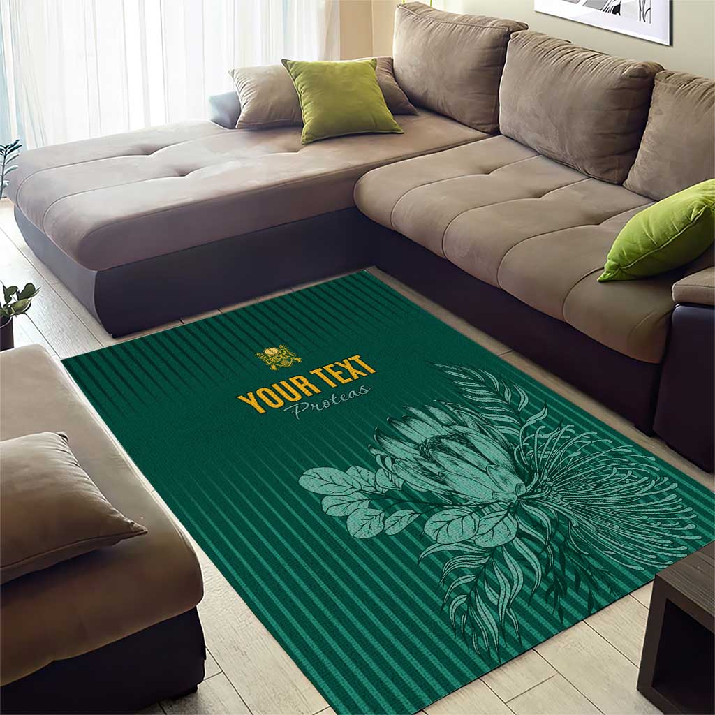 Custom South Africa Cricket Area Rug Come On Proteas LT15