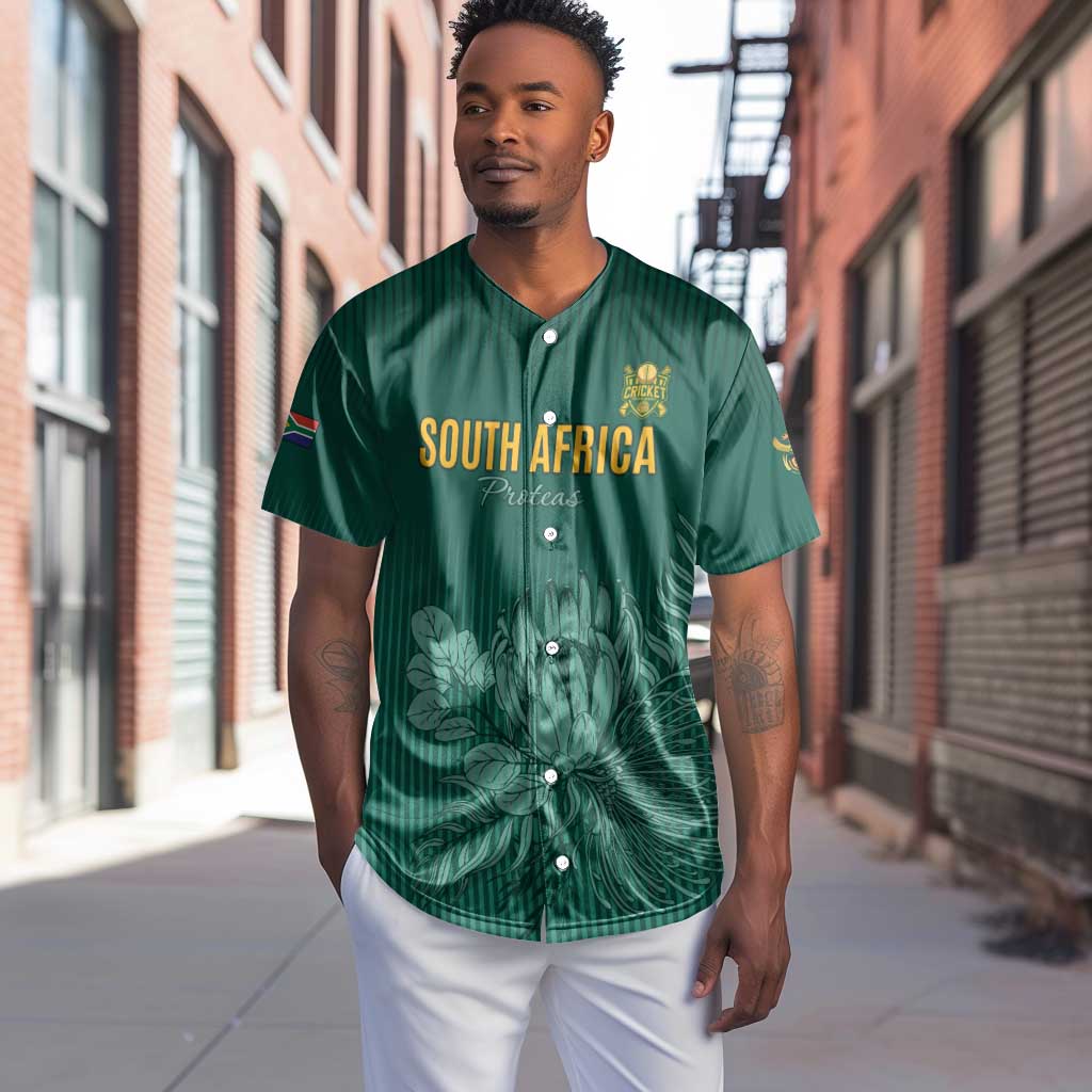 Custom South Africa Cricket Baseball Jersey Come On Proteas LT15