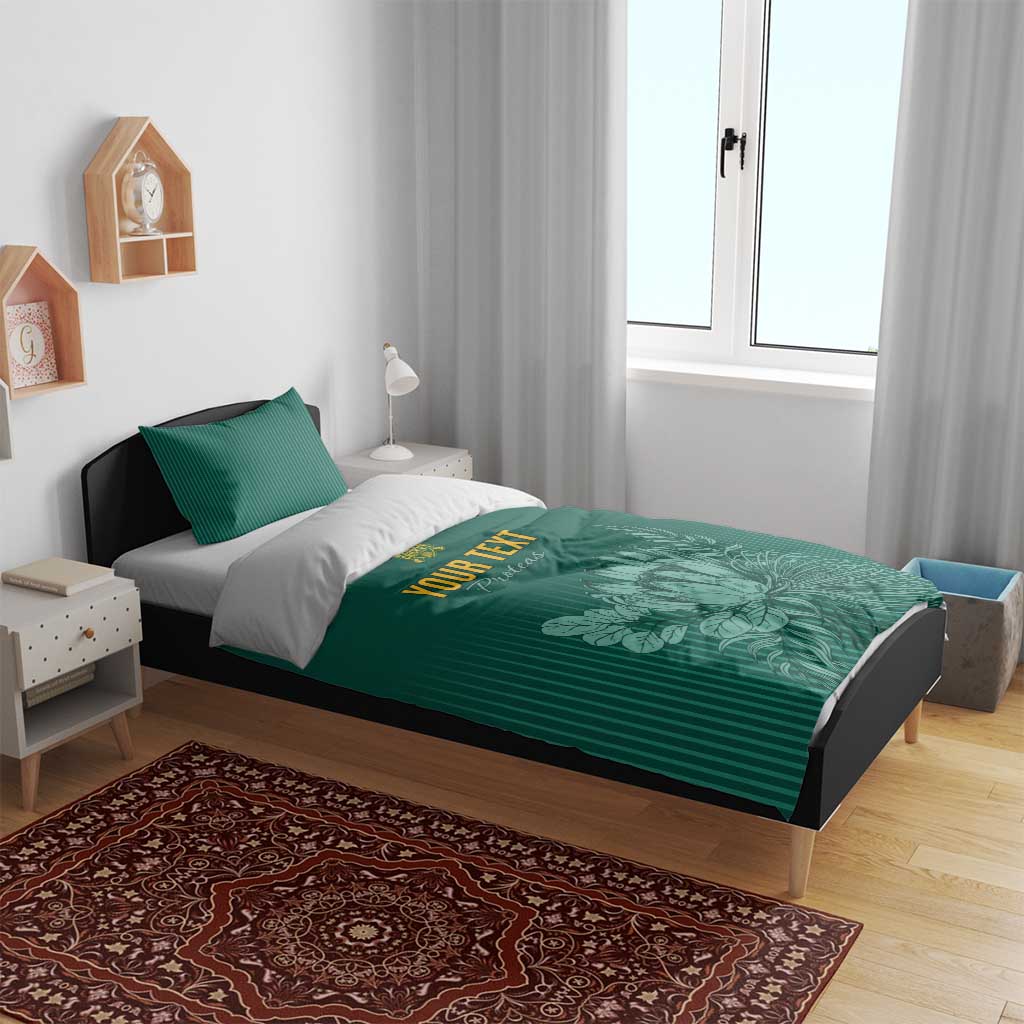 Custom South Africa Cricket Bedding Set Come On Proteas LT15