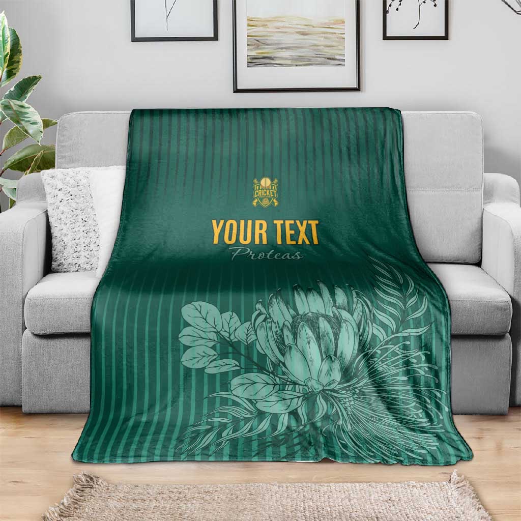 Custom South Africa Cricket Blanket Come On Proteas LT15