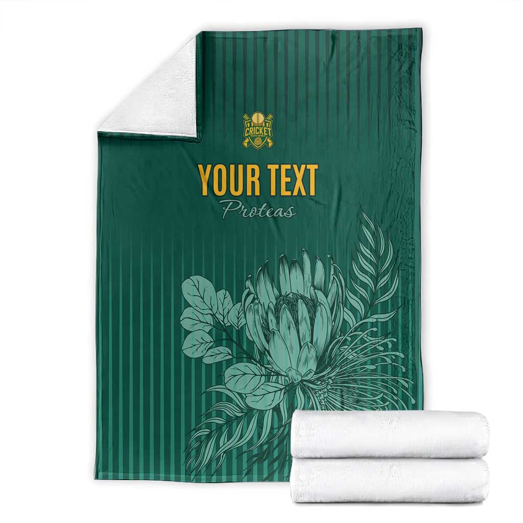 Custom South Africa Cricket Blanket Come On Proteas LT15