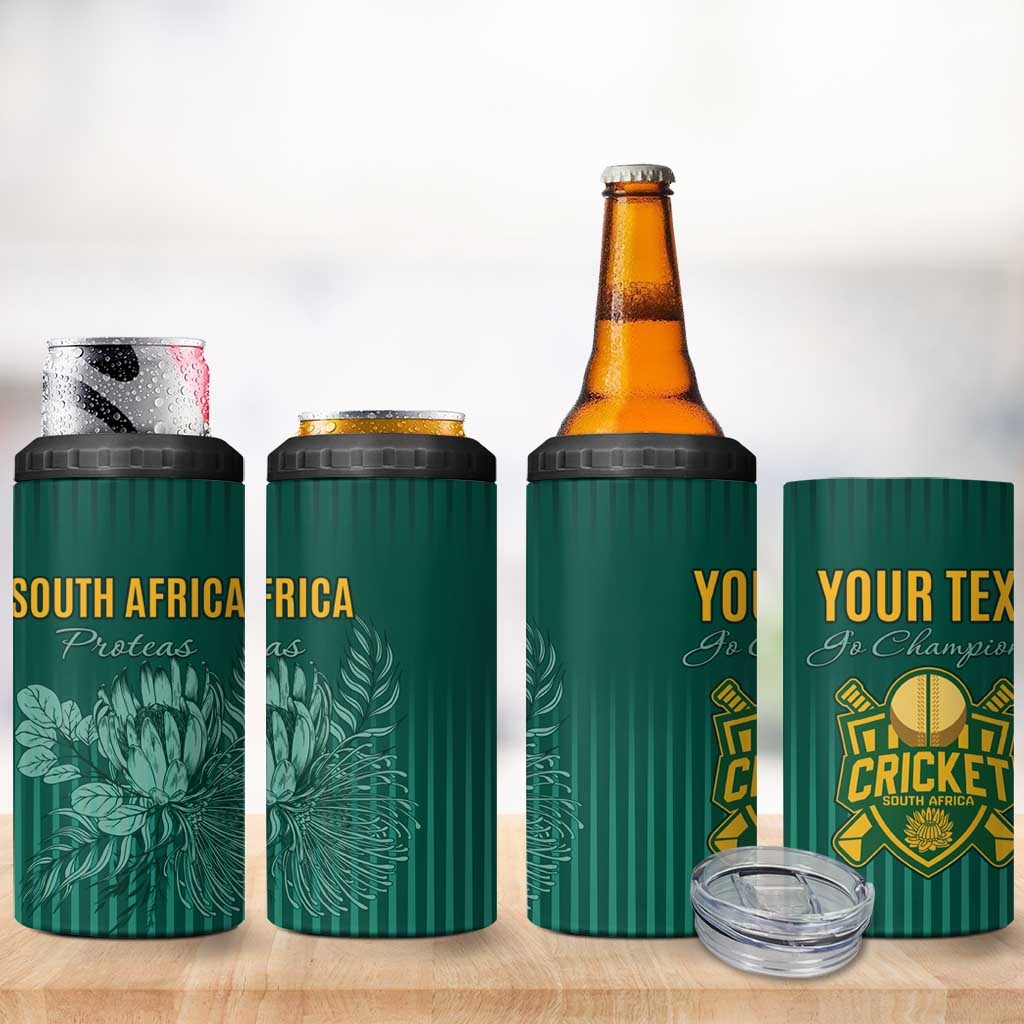 Custom South Africa Cricket 4 in 1 Can Cooler Tumbler Come On Proteas LT15