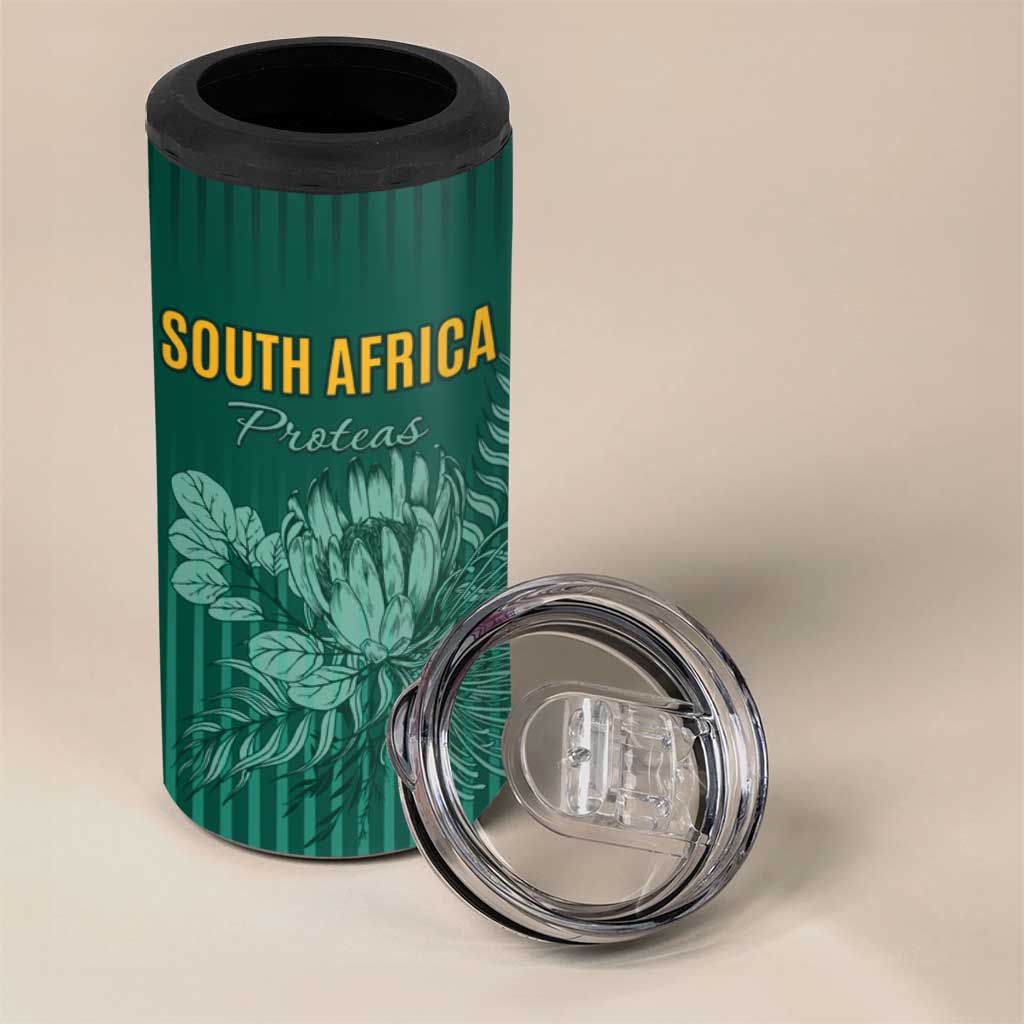 Custom South Africa Cricket 4 in 1 Can Cooler Tumbler Come On Proteas LT15