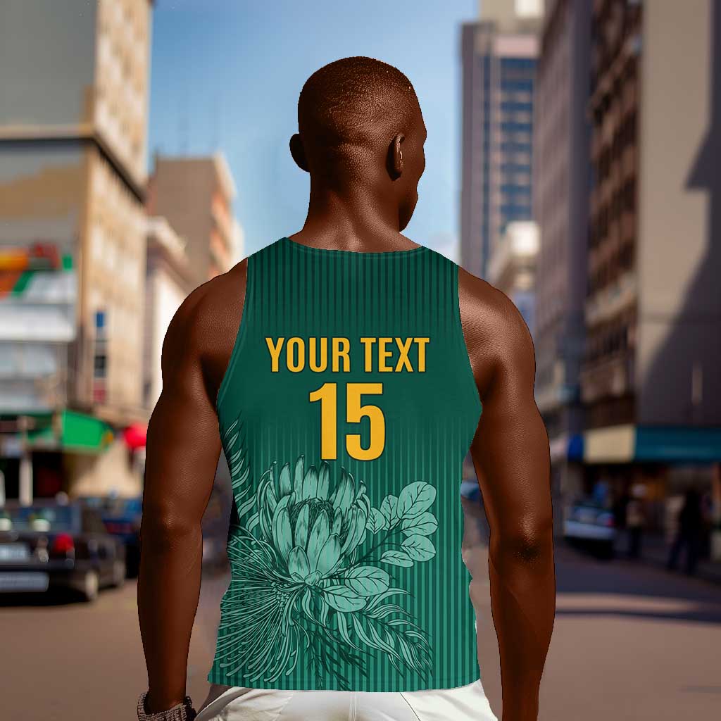 Custom South Africa Cricket Men Tank Top Come On Proteas LT15