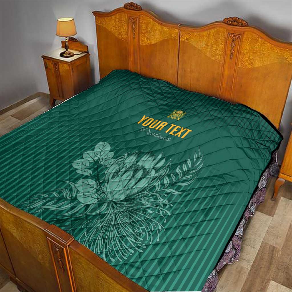 Custom South Africa Cricket Quilt Come On Proteas LT15