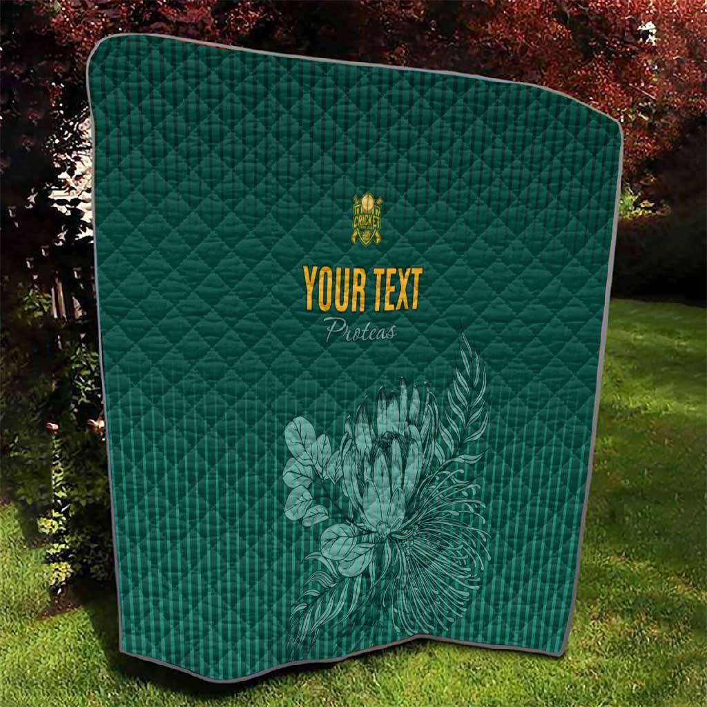 Custom South Africa Cricket Quilt Come On Proteas LT15