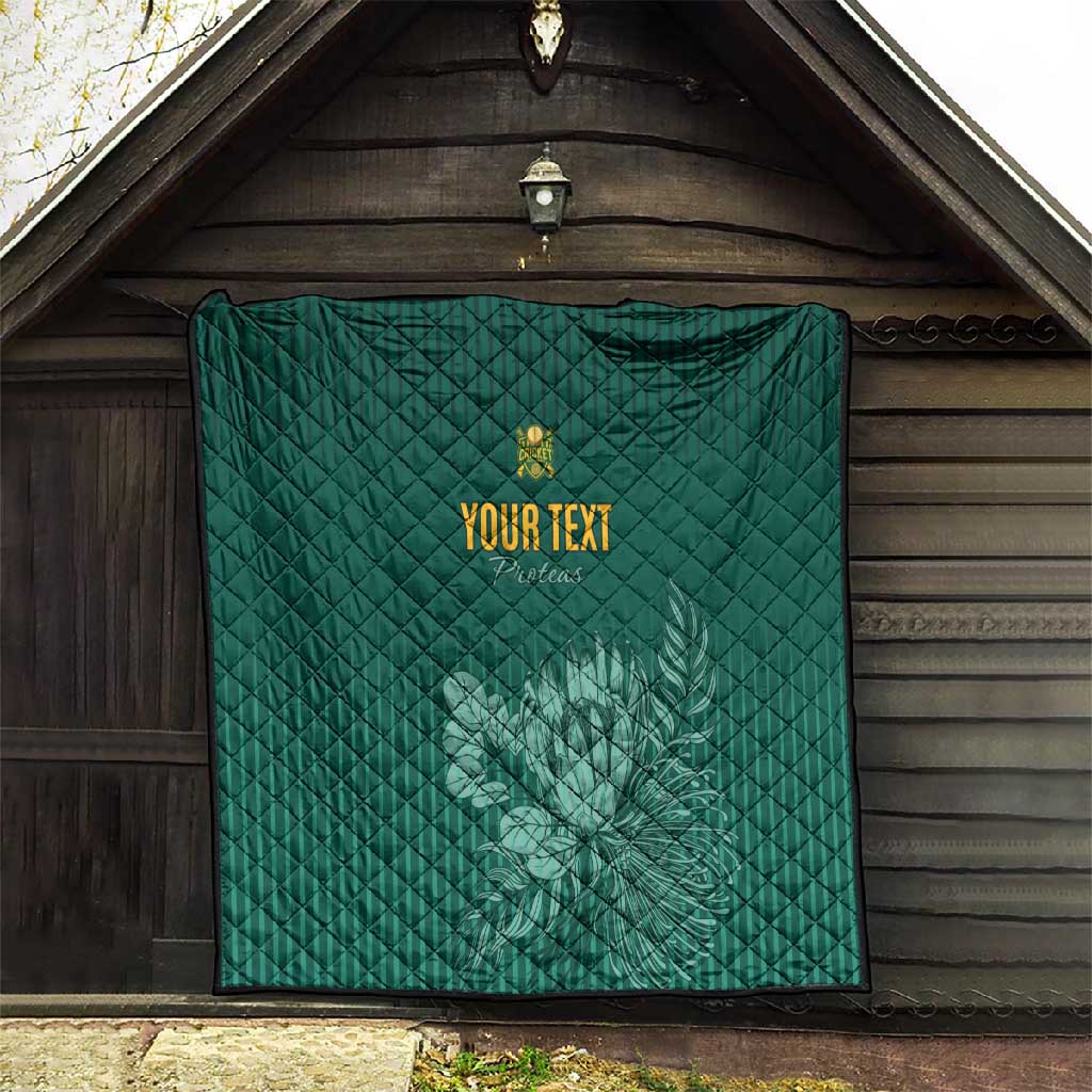 Custom South Africa Cricket Quilt Come On Proteas LT15