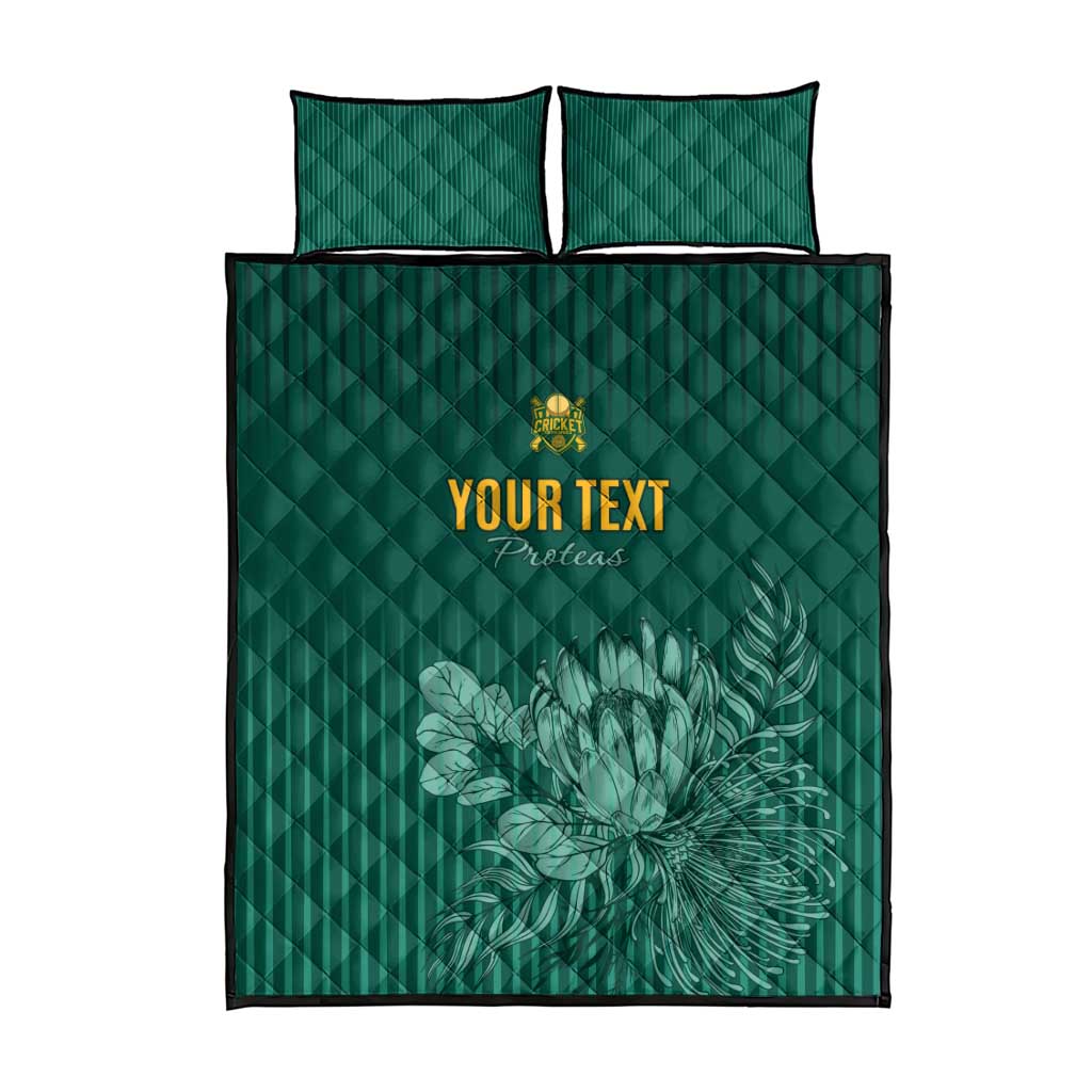 Custom South Africa Cricket Quilt Bed Set Come On Proteas LT15