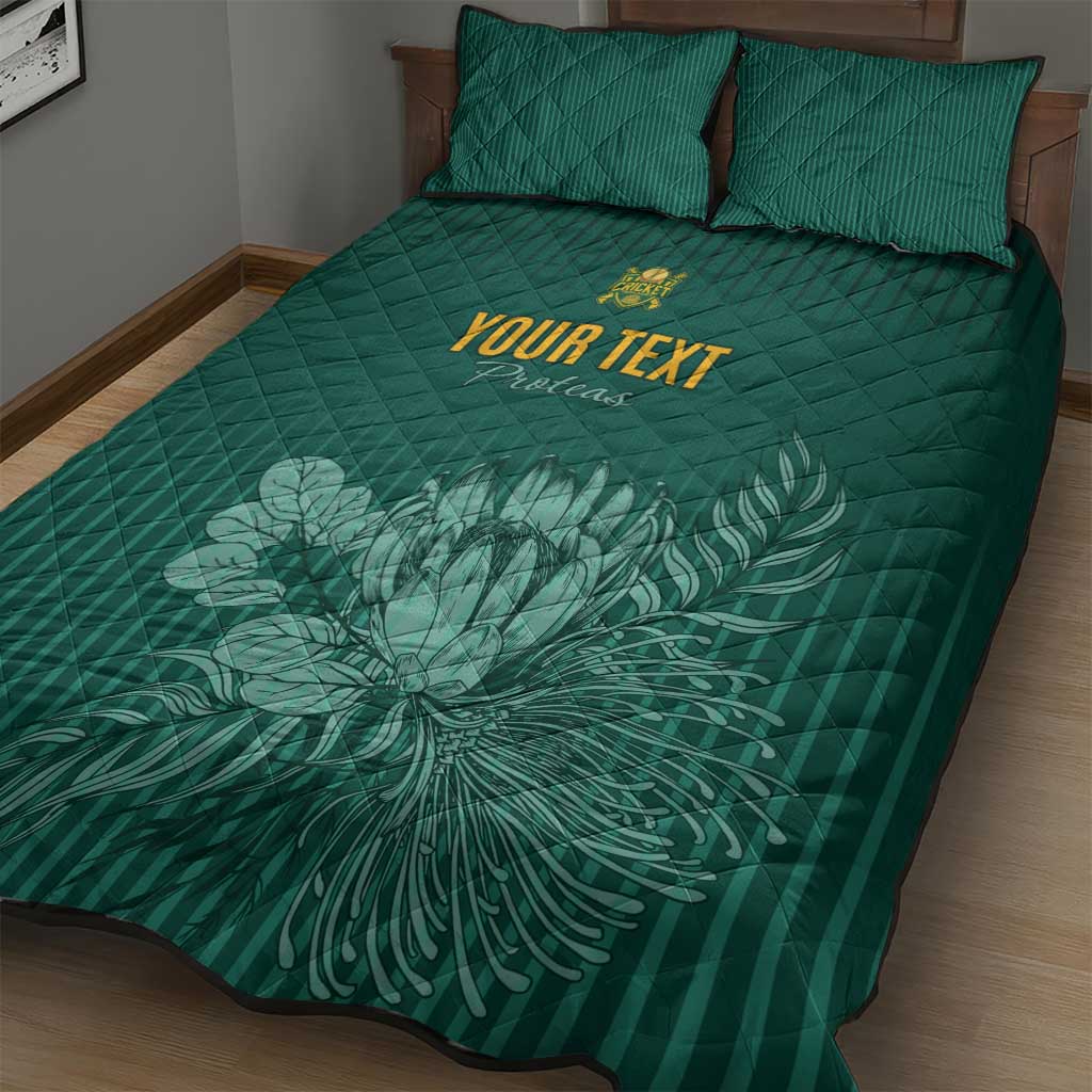 Custom South Africa Cricket Quilt Bed Set Come On Proteas LT15