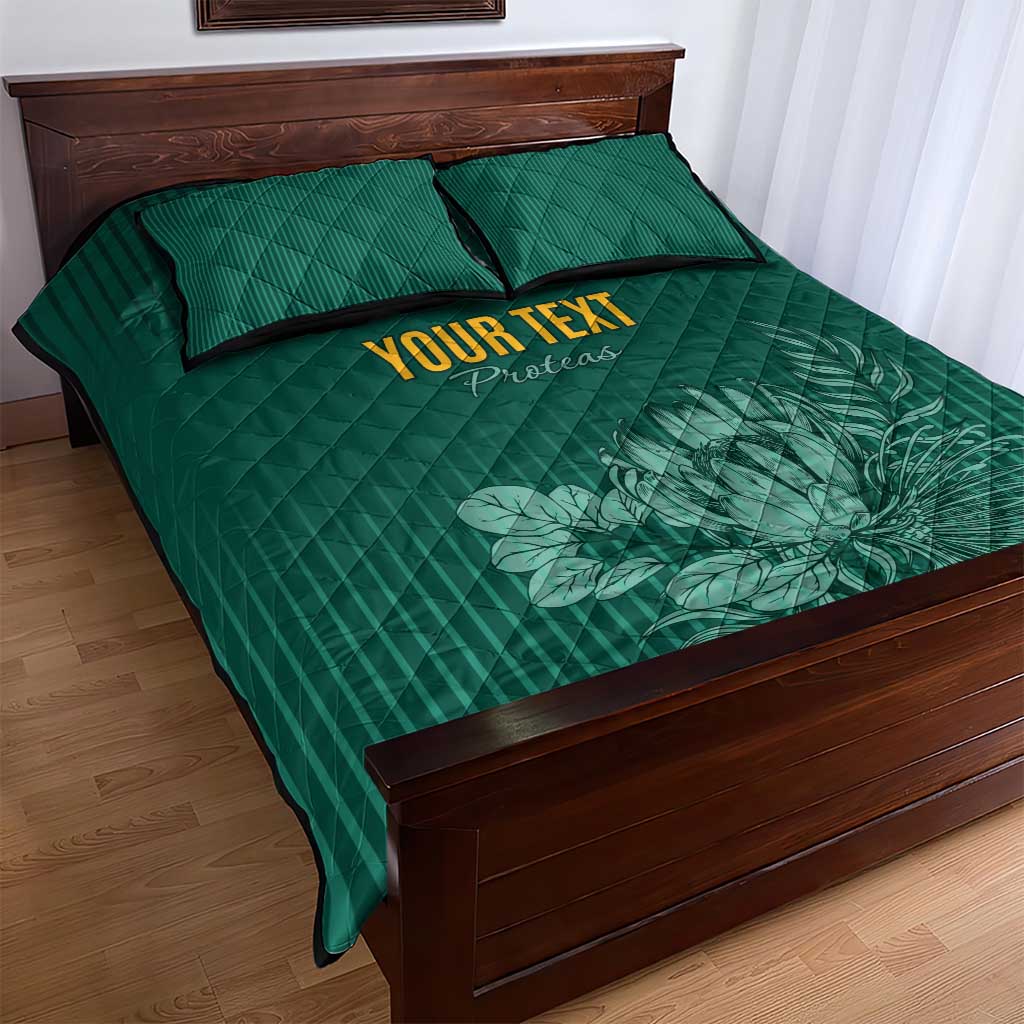 Custom South Africa Cricket Quilt Bed Set Come On Proteas LT15