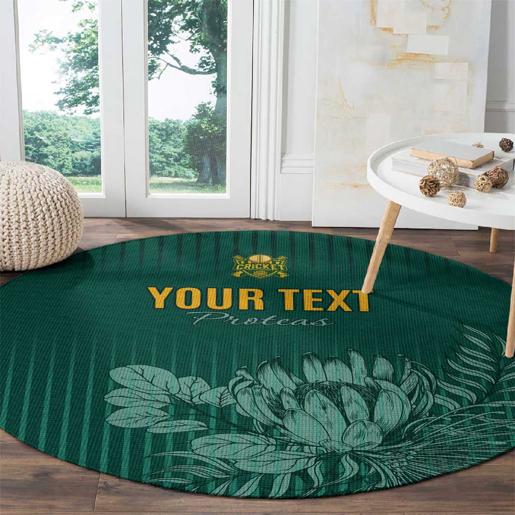 Custom South Africa Cricket Round Carpet Come On Proteas LT15