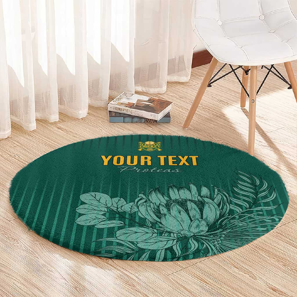 Custom South Africa Cricket Round Carpet Come On Proteas LT15