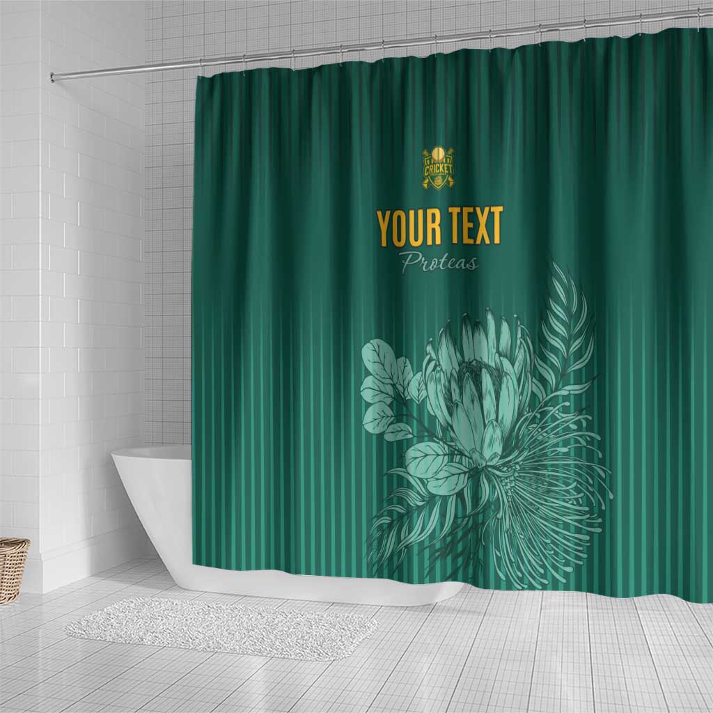 Custom South Africa Cricket Shower Curtain Road To Champions LT15