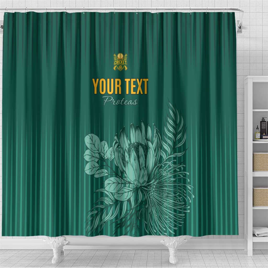 Custom South Africa Cricket Shower Curtain Road To Champions LT15
