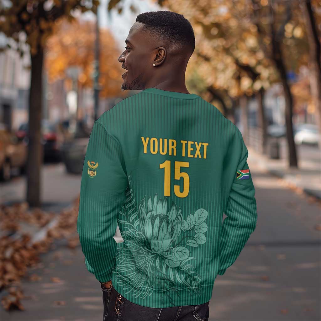 Custom South Africa Cricket Sweatshirt Come On Proteas LT15
