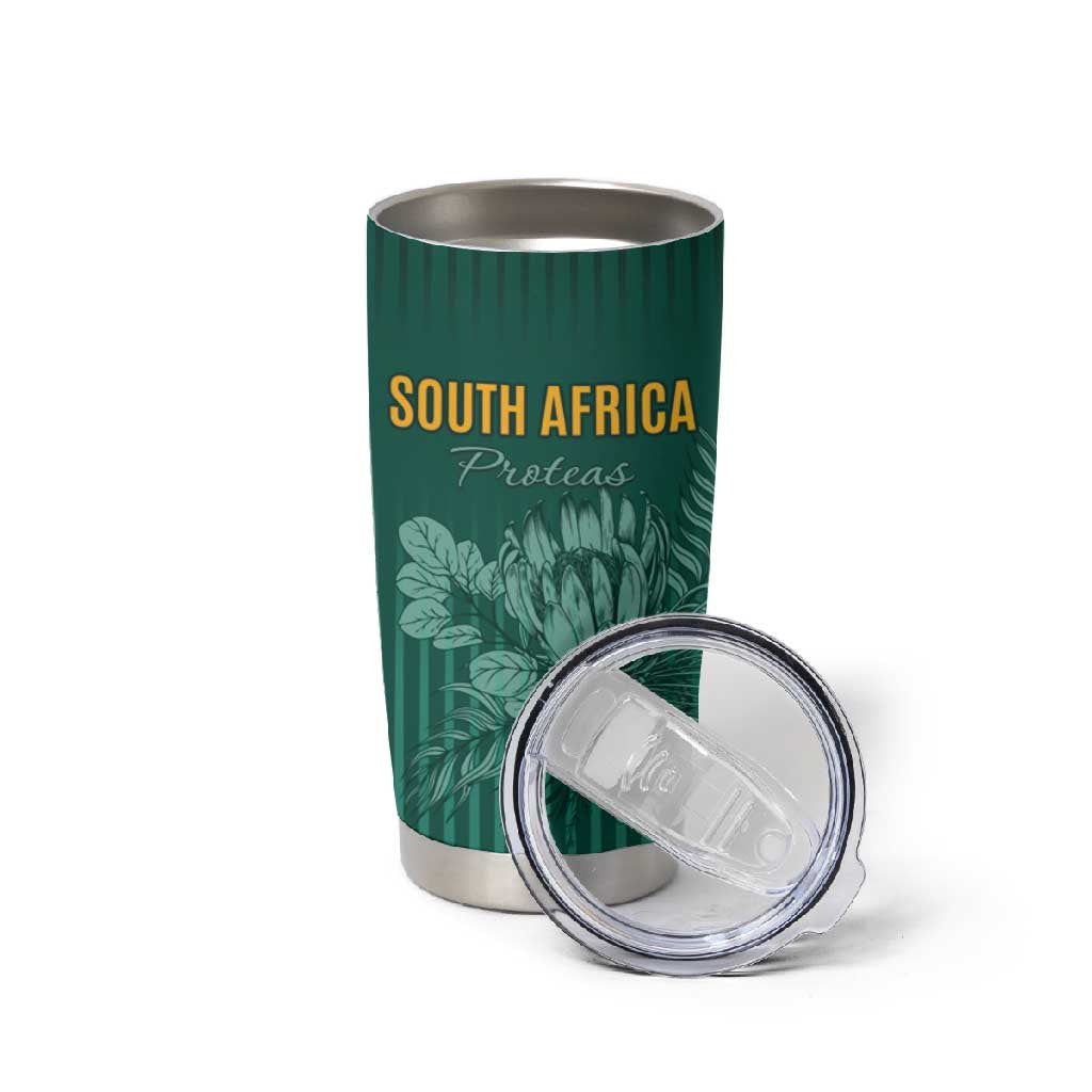 Custom South Africa Cricket Tumbler Cup Come On Proteas LT15