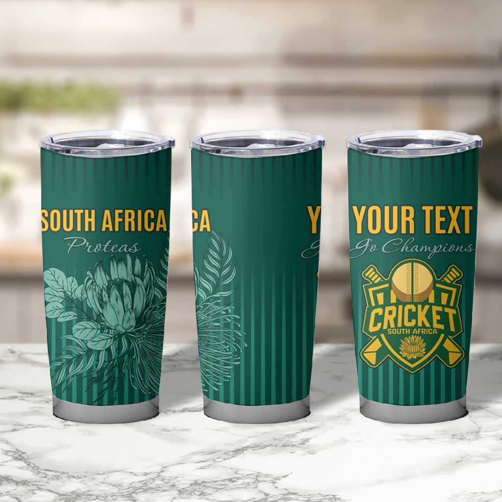 Custom South Africa Cricket Tumbler Cup Come On Proteas LT15