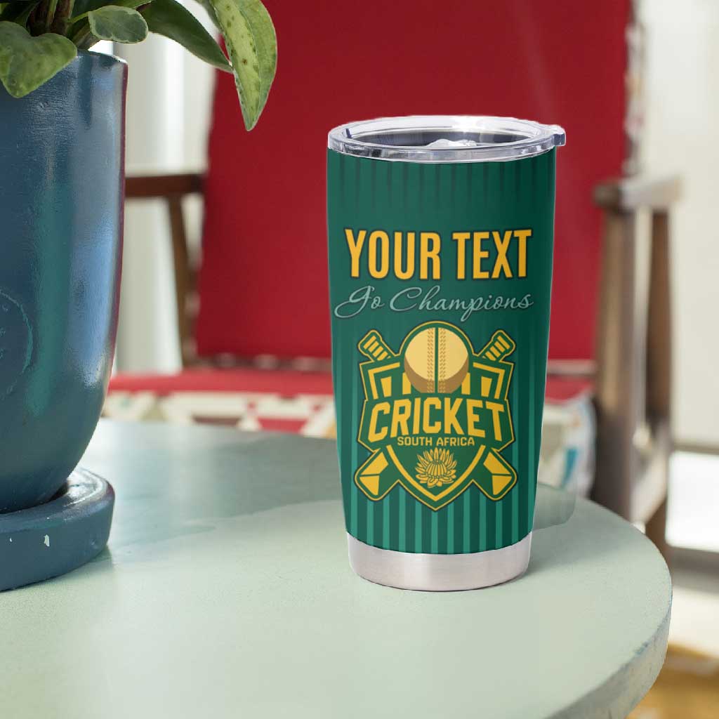 Custom South Africa Cricket Tumbler Cup Come On Proteas LT15