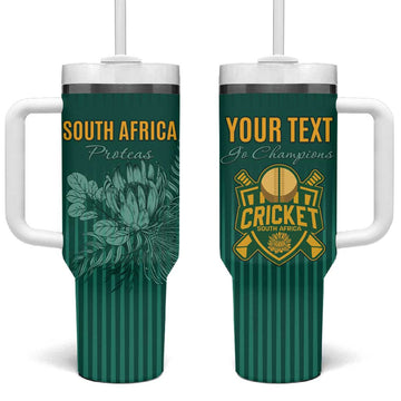Custom South Africa Cricket Tumbler With Handle Come On Proteas LT15