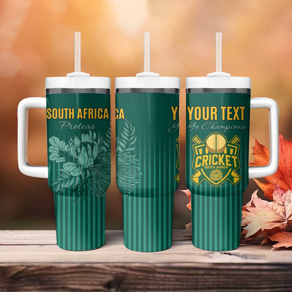 Custom South Africa Cricket Tumbler With Handle Come On Proteas LT15