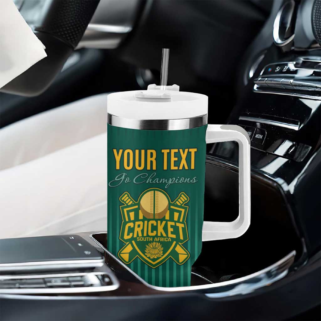 Custom South Africa Cricket Tumbler With Handle Come On Proteas LT15