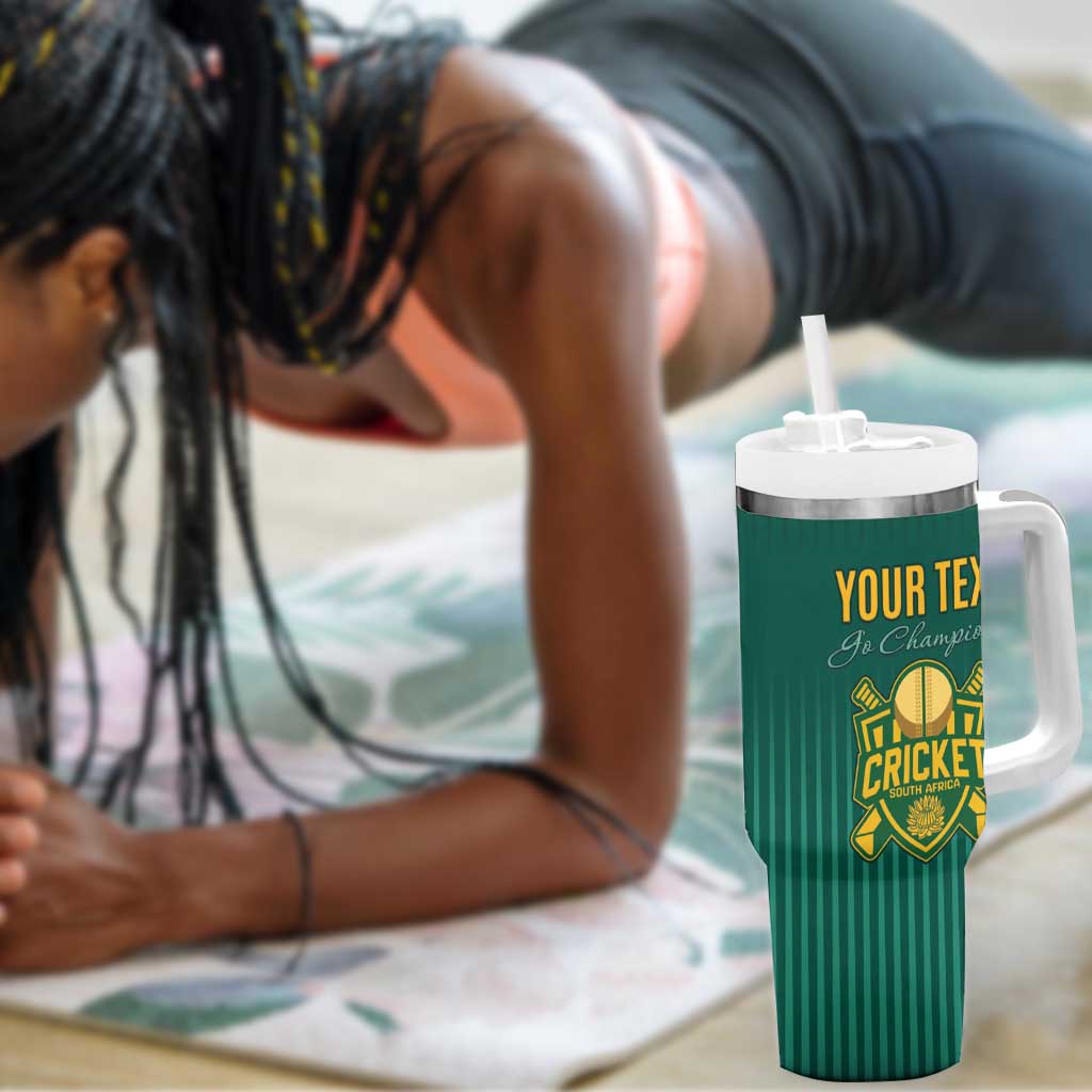 Custom South Africa Cricket Tumbler With Handle Come On Proteas LT15