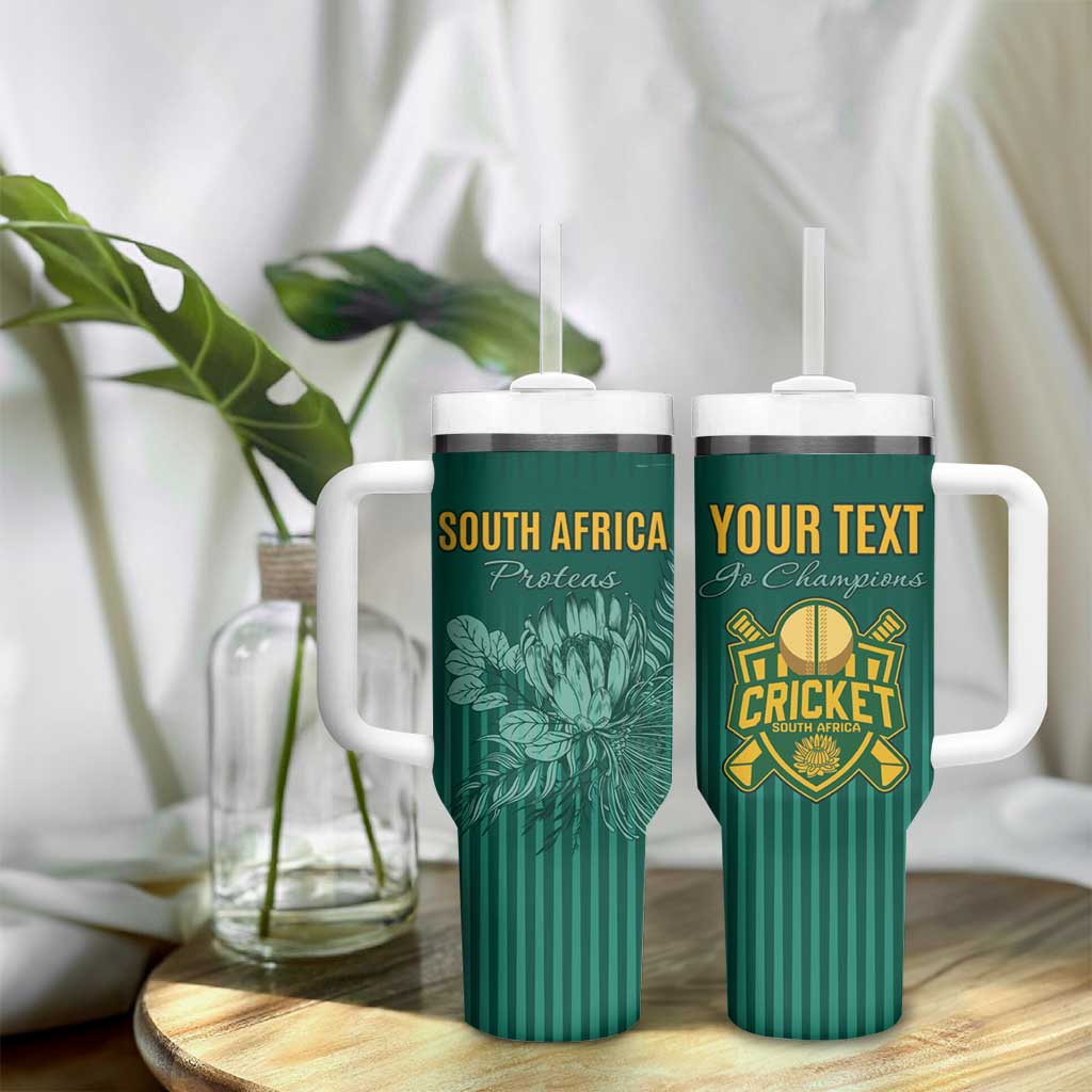 Custom South Africa Cricket Tumbler With Handle Come On Proteas LT15