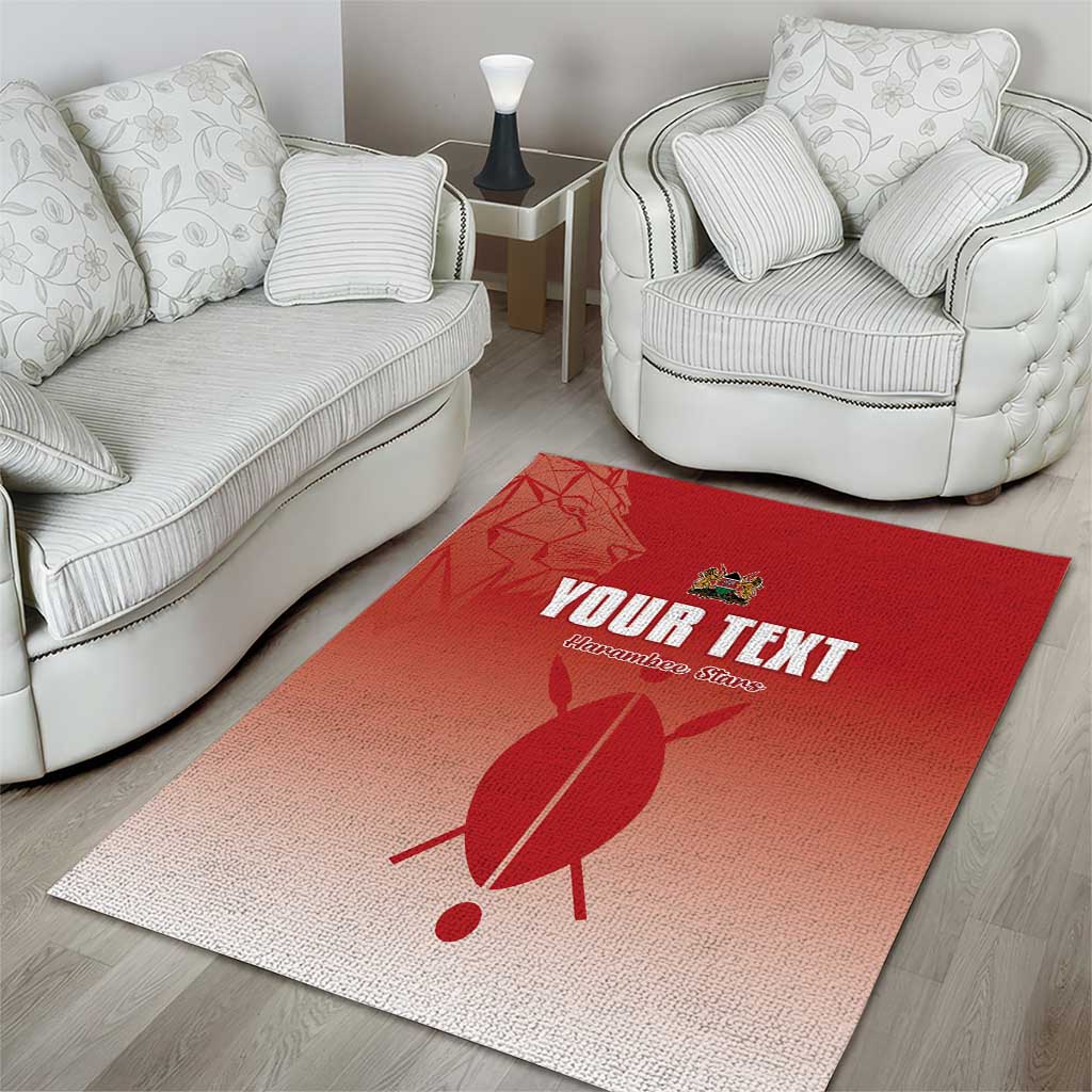 Kenya Football Custom Area Rug Go Harambee Stars Go LT15