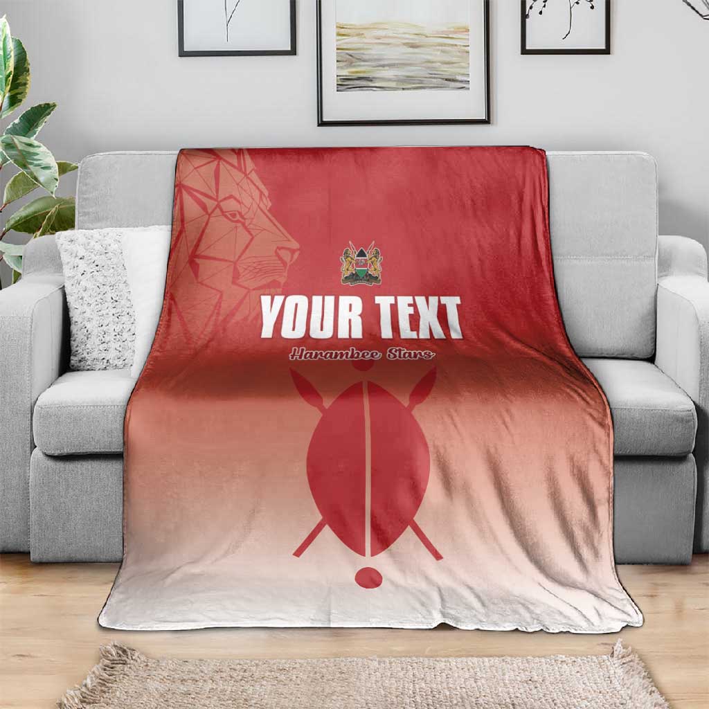 Kenya Football Custom Blanket Go Harambee Stars Go LT15