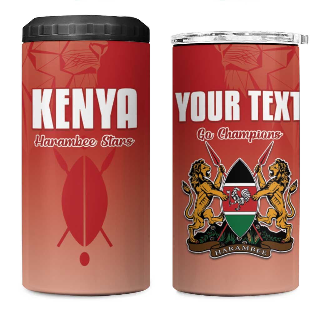 Kenya Football Custom 4 in 1 Can Cooler Tumbler Go Harambee Stars Go LT15
